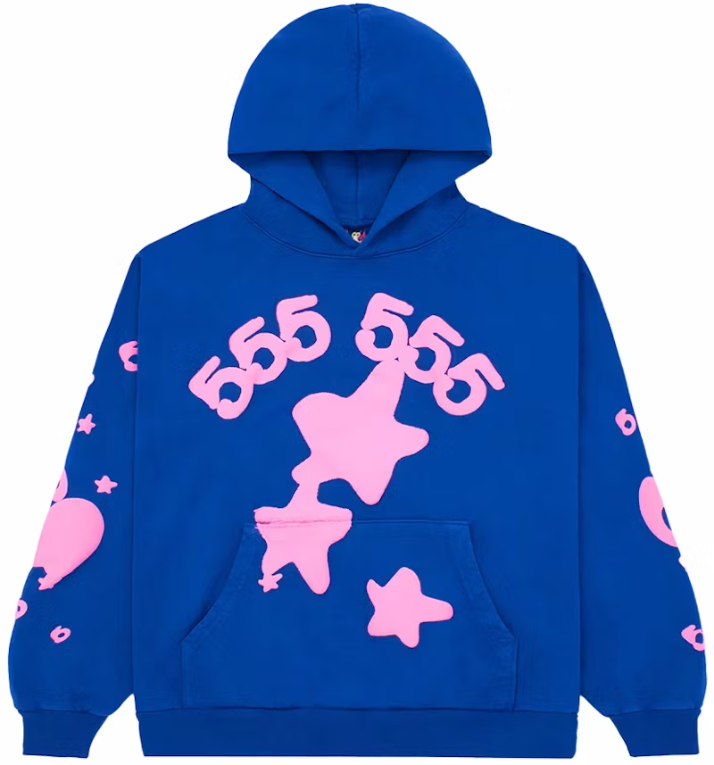 Sp5der Blue Pink Beluga Hoodie