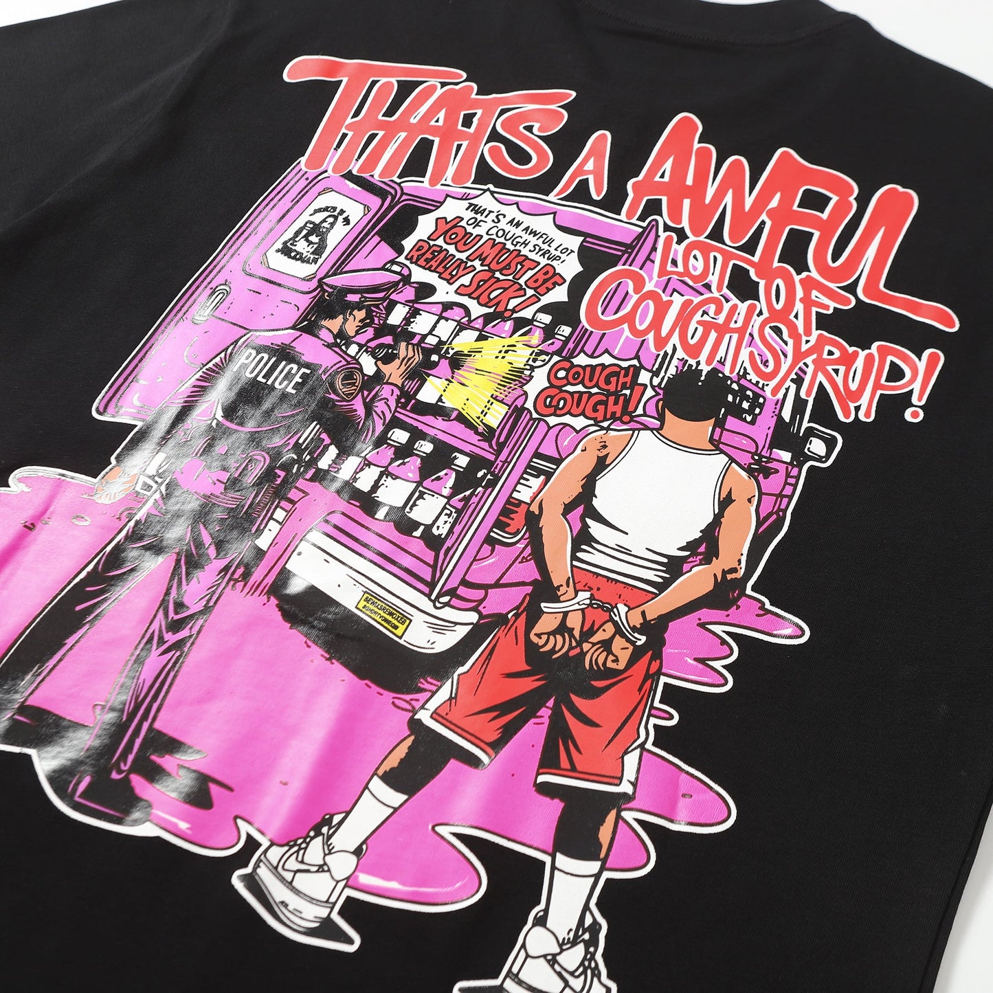 That's A Awful Lot Of Cough Syrup Protect And Serve Black T-Shirt