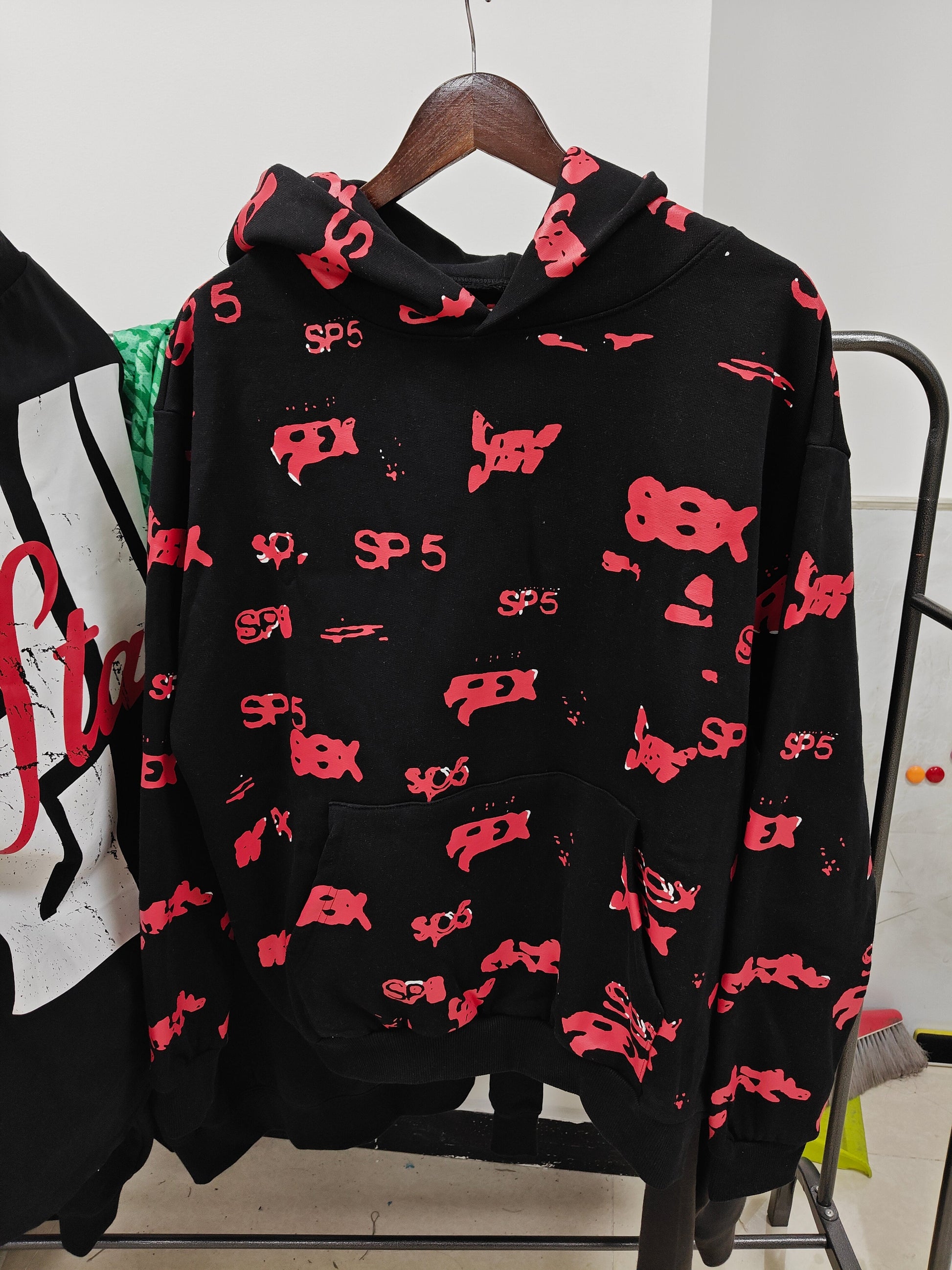 Sp5der Sex AOP Hoodie 'Black'