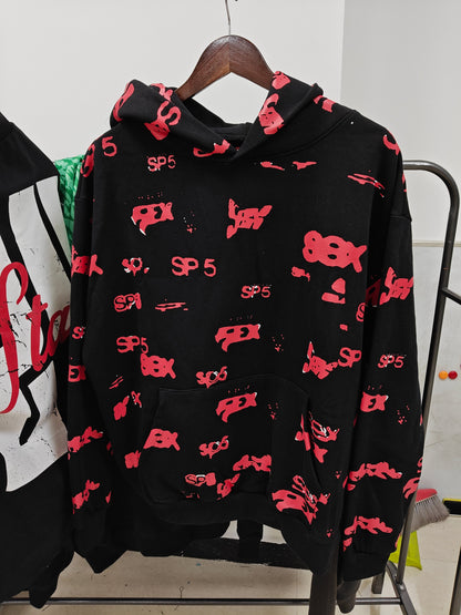 Sp5der Sex AOP Hoodie 'Black'