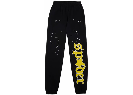 Sp5der Jeffery Sweatpants Black/Yellow