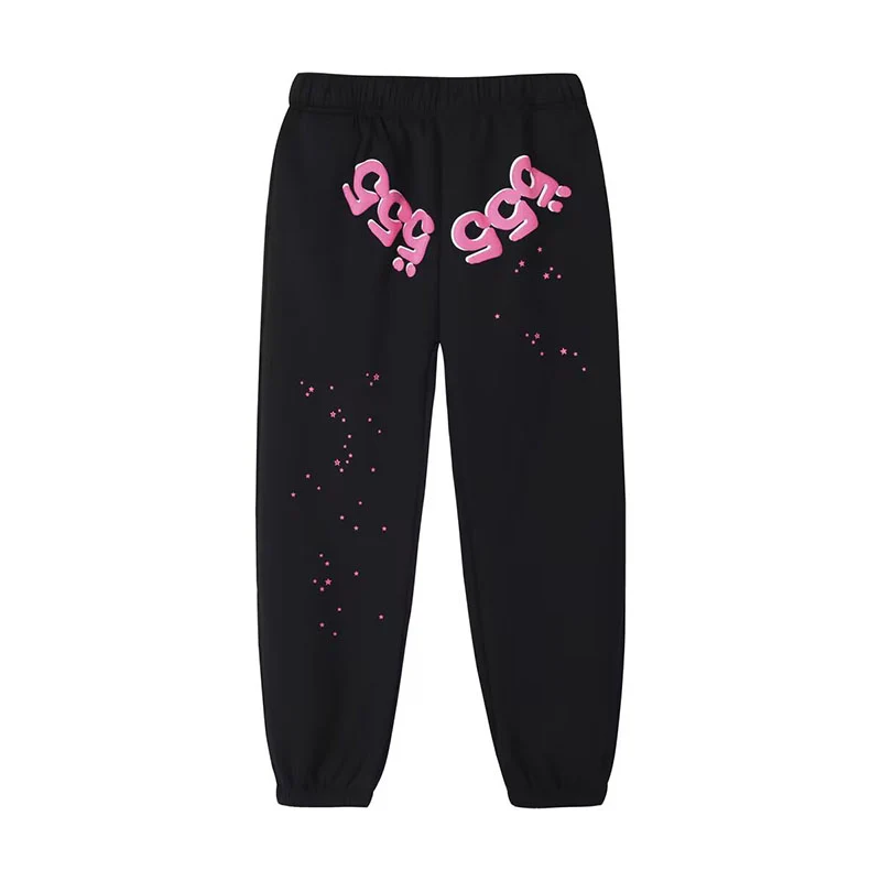 Sp5der Worldwide 555 Angel Number Sweatpants Black/Pink
