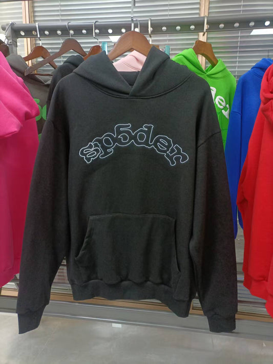 Sp5der OG Logo Hoodie Black Outline