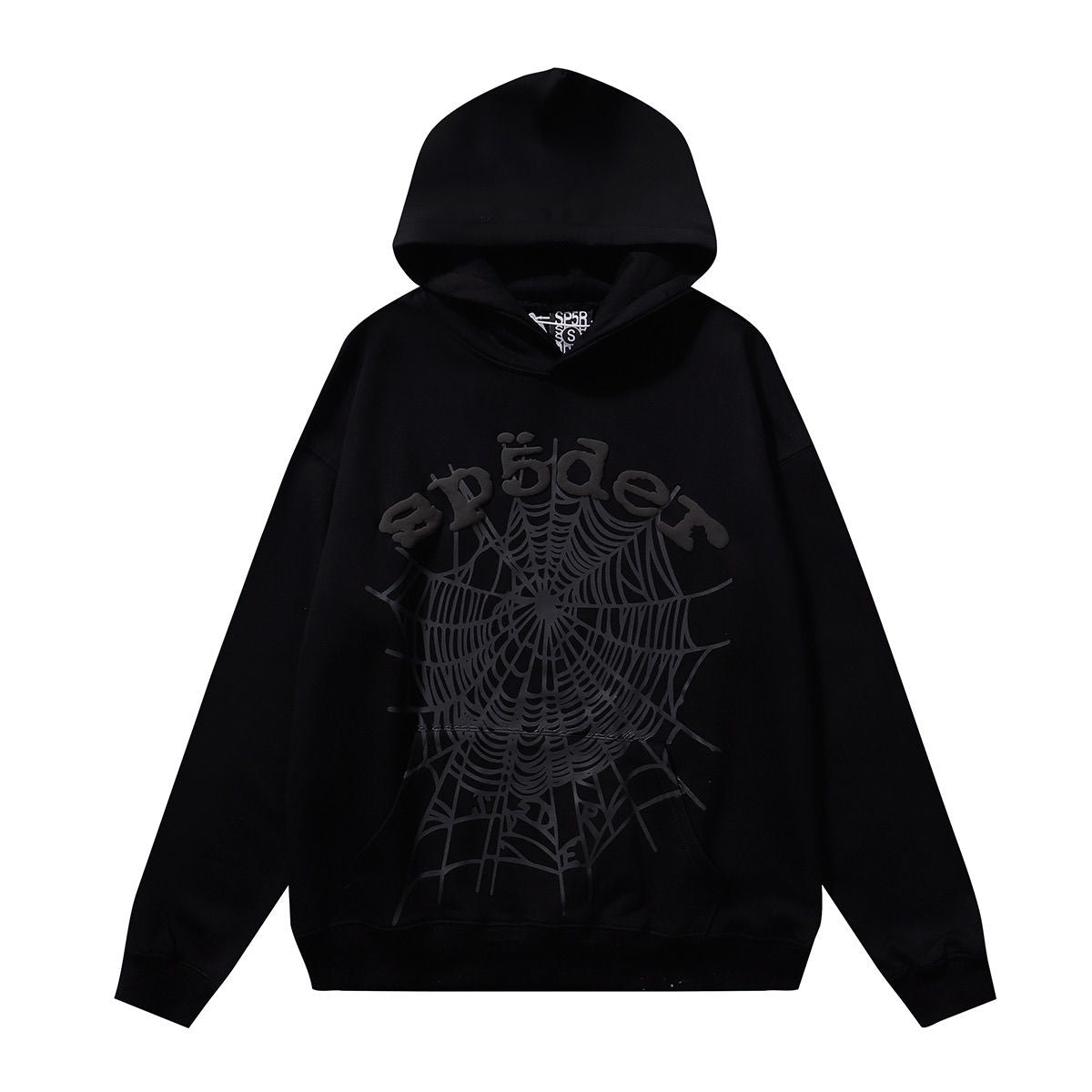 Sp5der Phantom Web Hoodie Black | Unisex Y2K Oversized Graphic Sweatshirt