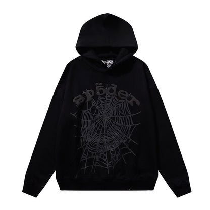 Sp5der Phantom Web Hoodie Black | Unisex Y2K Oversized Graphic Sweatshirt