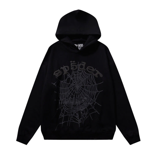 Sp5der Phantom Web Hoodie Black | Unisex Y2K Oversized Graphic Sweatshirt