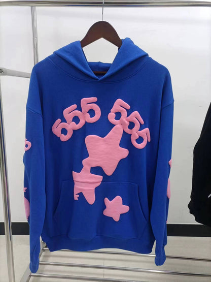 Sp5der Blue Pink Beluga Hoodie
