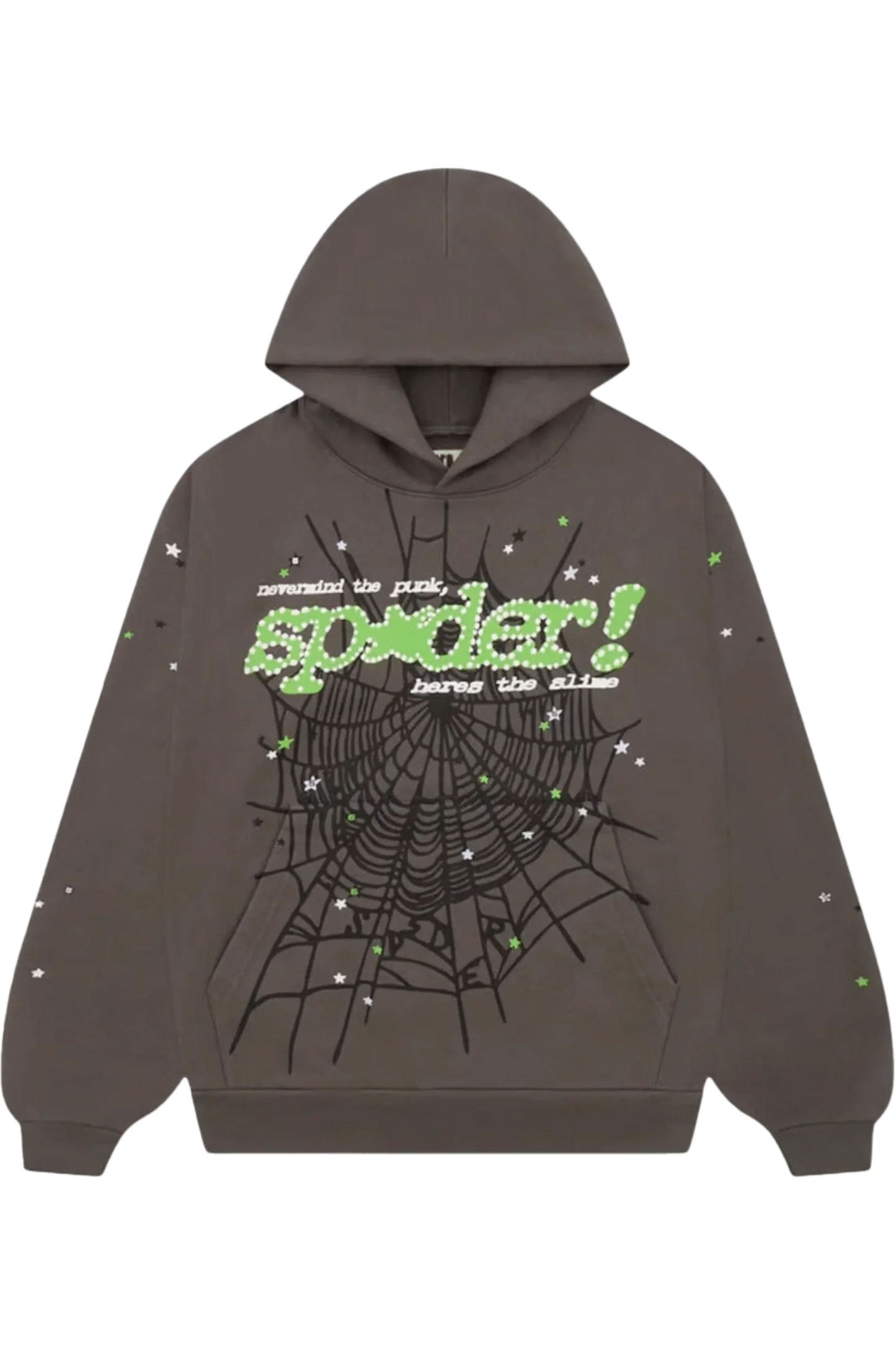 Sp5der Punk V2 Hoodie Slate Grey