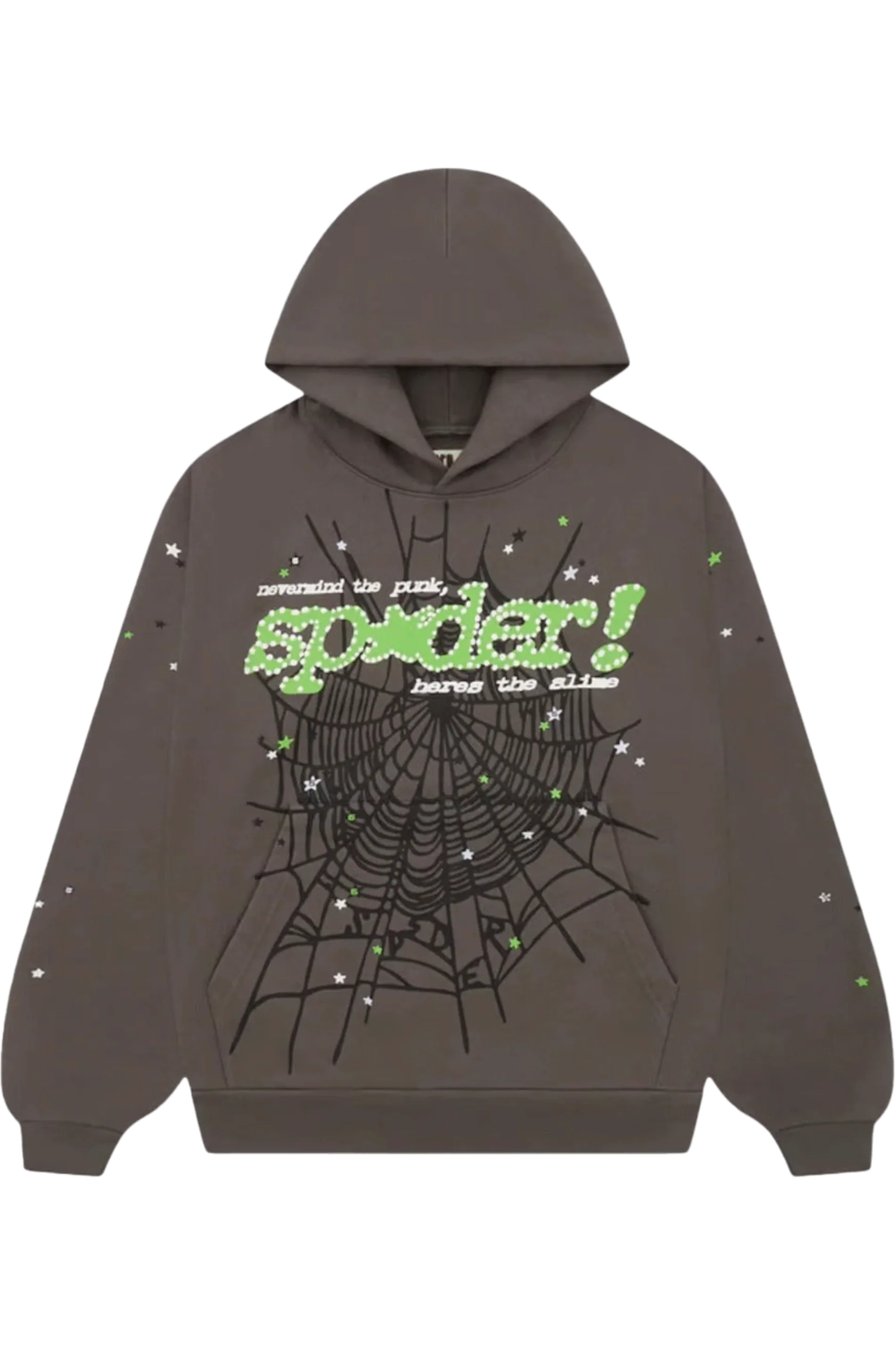 Sp5der Punk V2 Hoodie Slate Grey