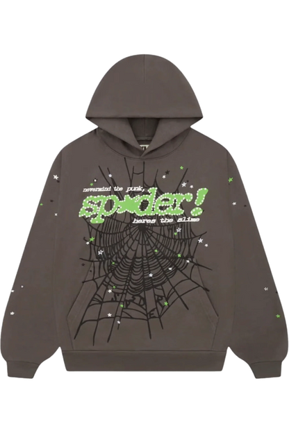 Sp5der Punk V2 Hoodie Slate Grey