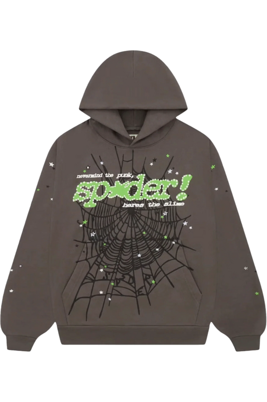 Sp5der Punk V2 Hoodie Slate Grey