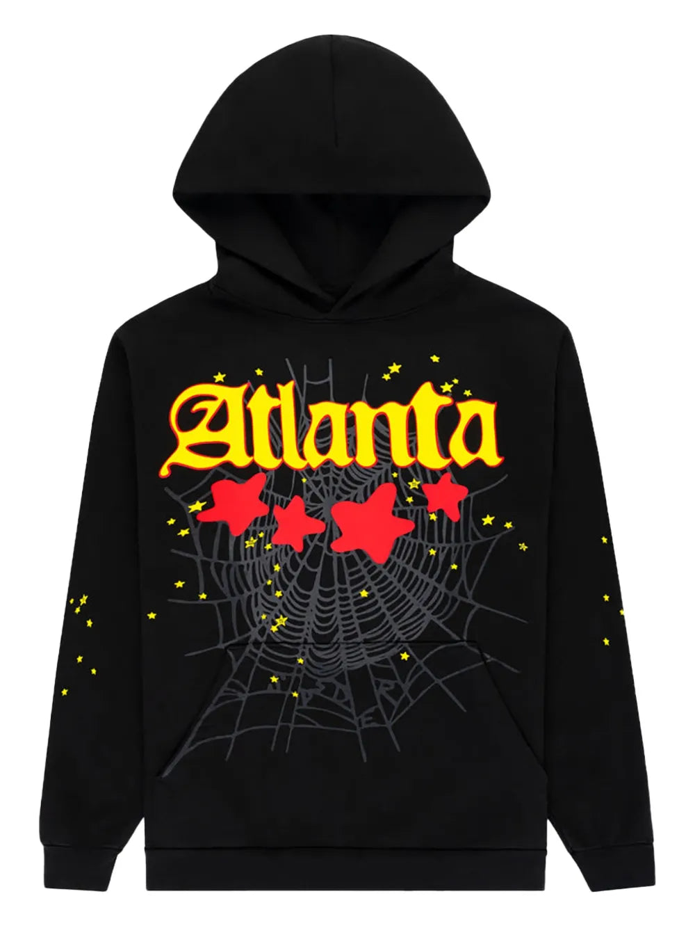 Sp5der Atlanta Star Hoodie Black