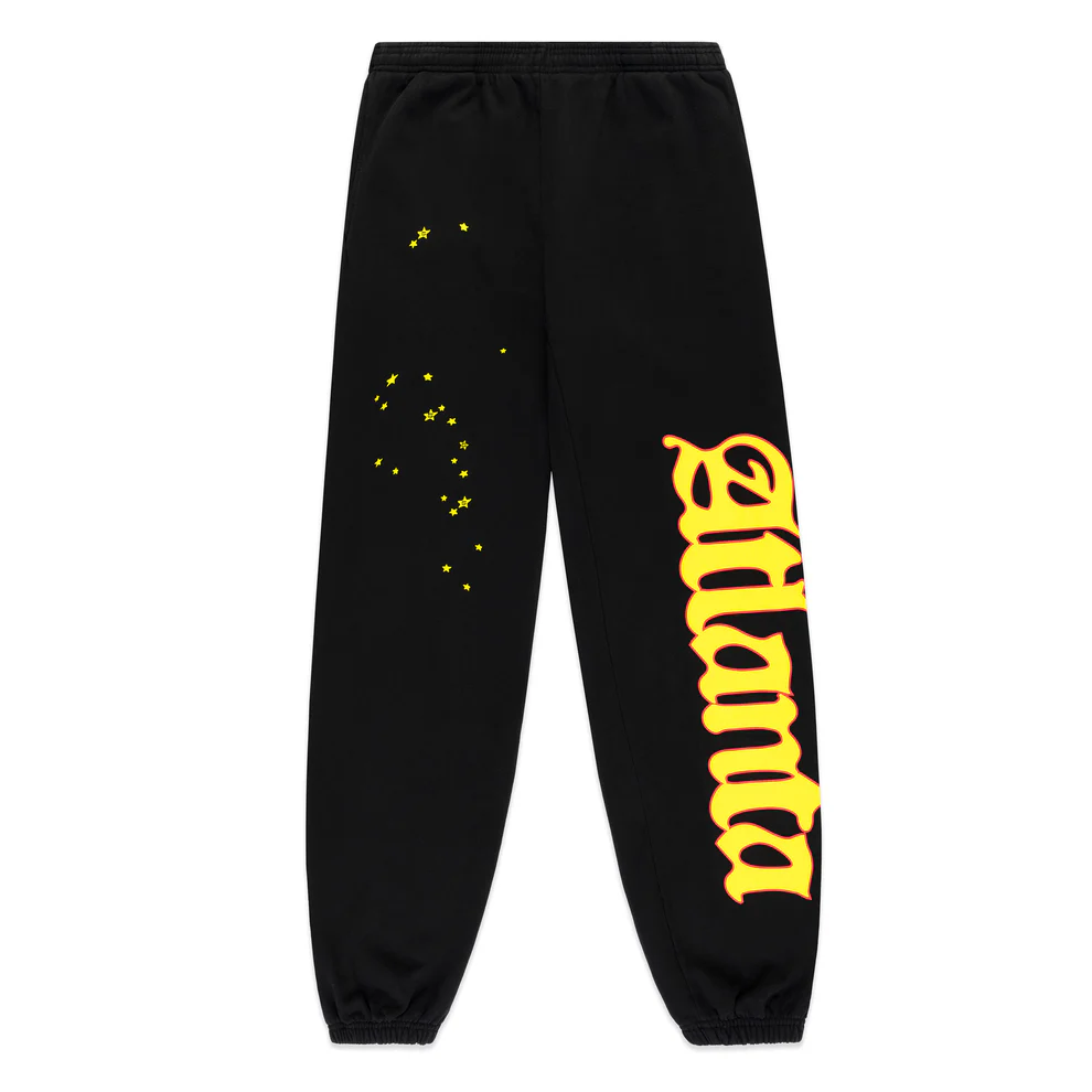 Sp5der Atlanta Graphic Sweatpants Black