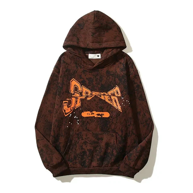 Sp5der T&F Tree Camo Hoodie Brown