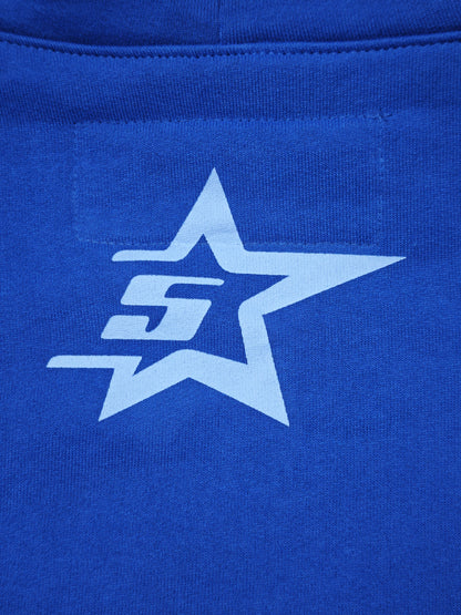 Sp5der Rhinestone Punk V2 Hoodie Royal Blue