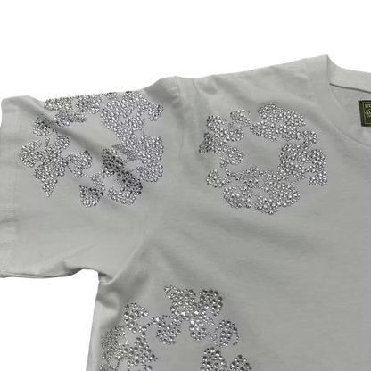 Denim Tears Rhinestone Cotton Wreath T-Shirt White