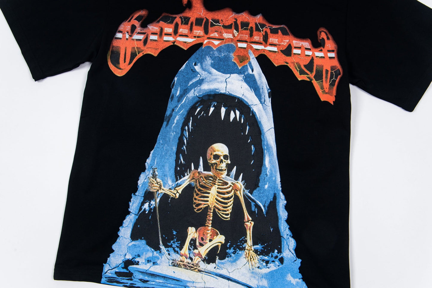 Godspeed Shark Attack Graphic T-Shirt Black Wash