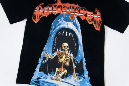 Godspeed Shark Attack Graphic T-Shirt Black Wash