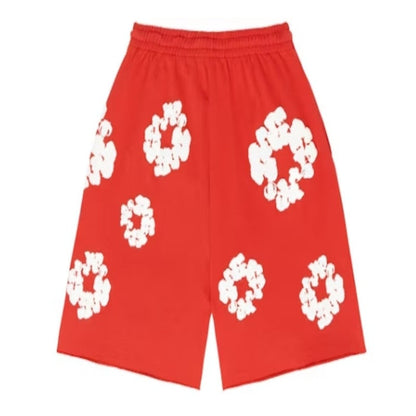 Denim Tears Cotton Wreath Shorts Red