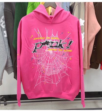 Sp5der P*NK Hoodie Black Pink
