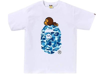 A Bathing Ape BAPE Big Ape Head Camo Logo Tee White