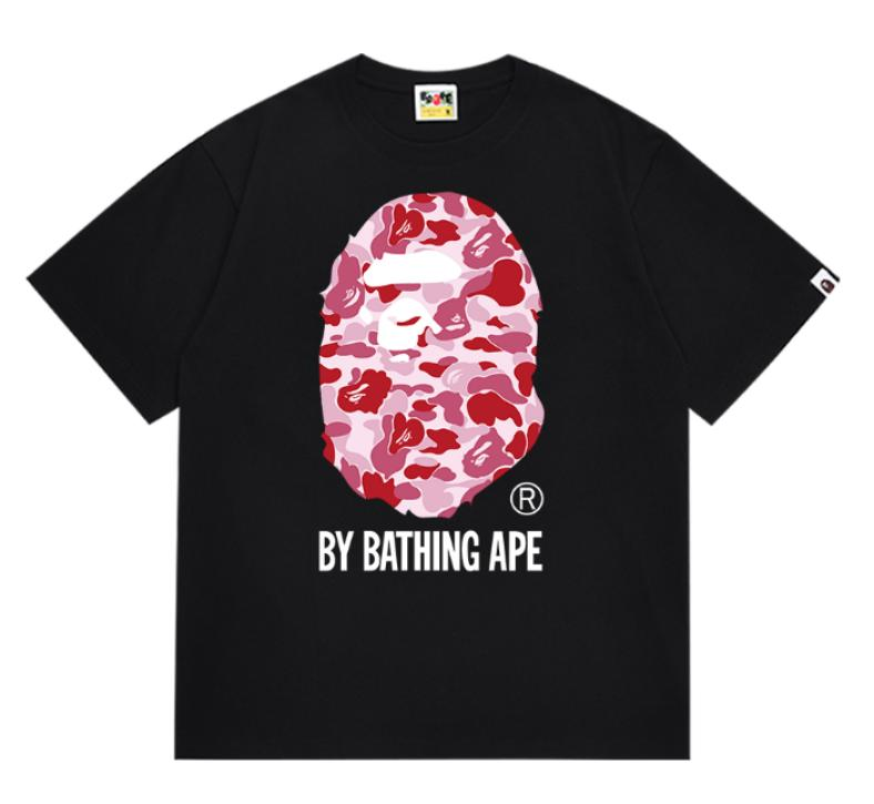 A Bathing Ape BAPE Big Ape Head Tee Black Pink Camo