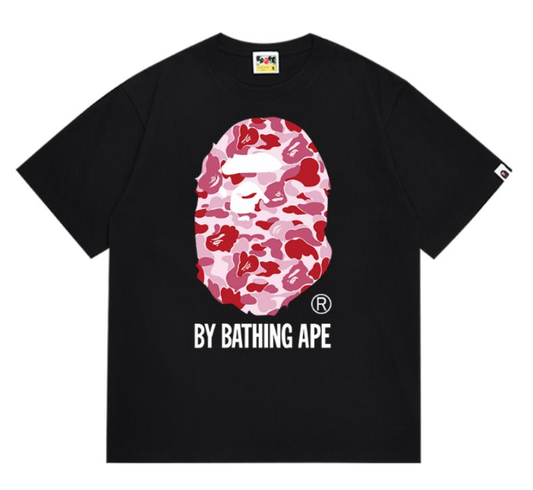 A Bathing Ape BAPE Big Ape Head Tee Black Pink Camo