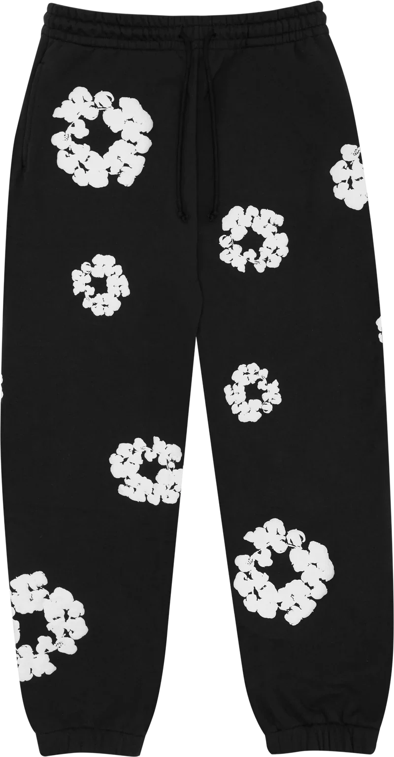 Denim Tears The Cotton Wreath Sweatpants Black