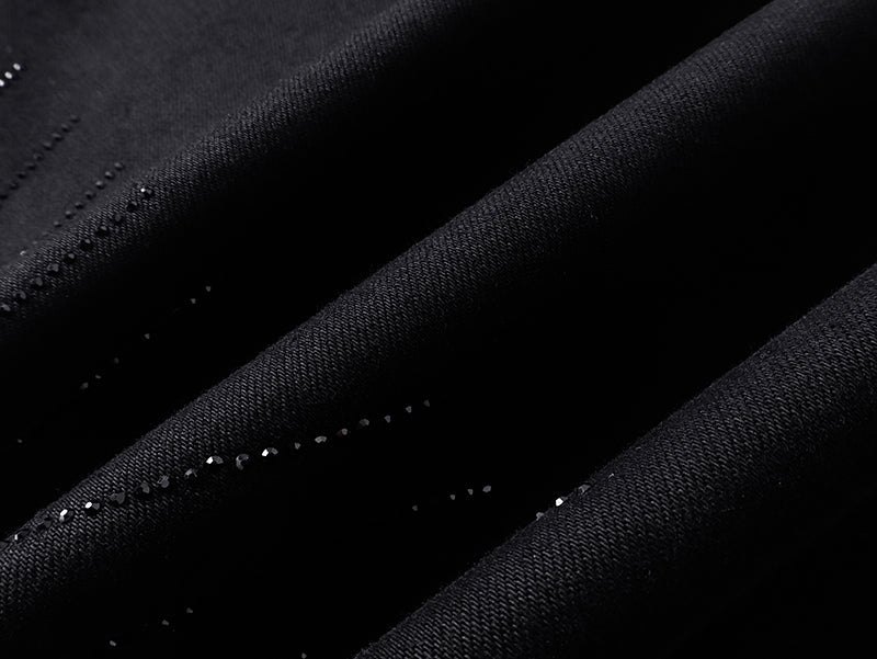 Purple Brand Striped Flared Jeans Black