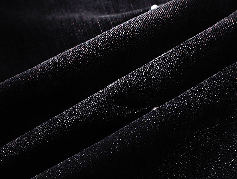 Purple Brand Crystal-Embellished Jeans Black