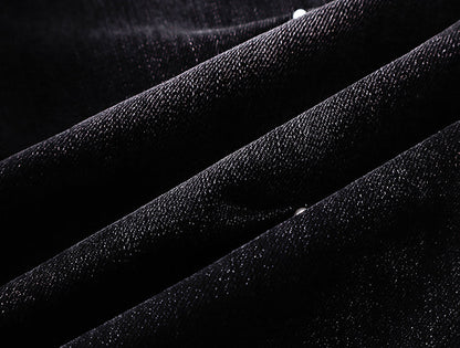 Purple Brand Crystal-Embellished Jeans Black