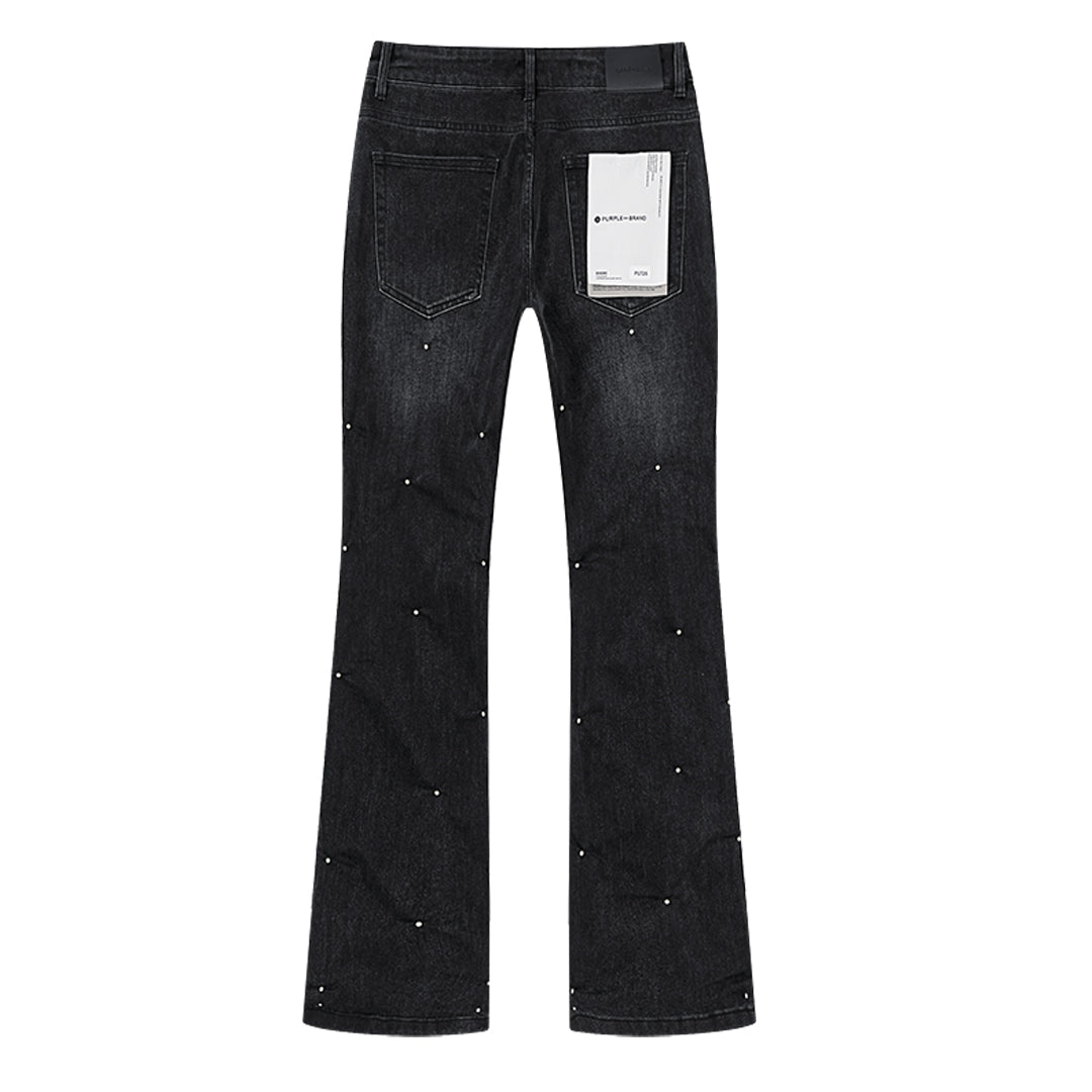 Purple Brand Crystal-Embellished Jeans Black