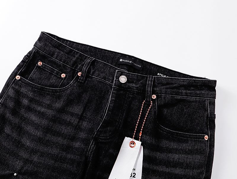 Purple Brand Crystal-Embellished Jeans Black