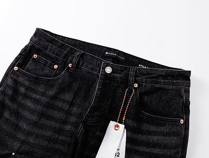 Purple Brand Crystal-Embellished Jeans Black