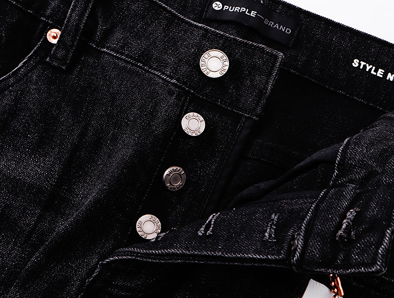 Purple Brand Crystal-Embellished Jeans Black