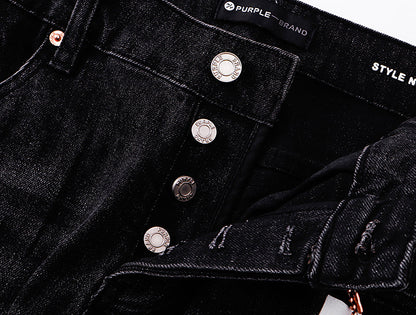 Purple Brand Crystal-Embellished Jeans Black