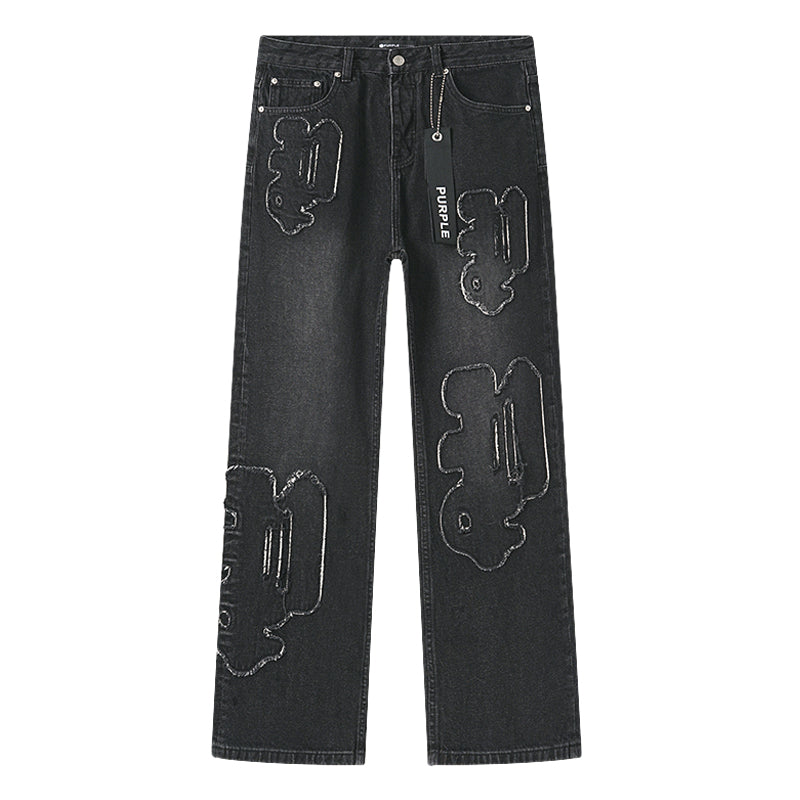 Purple Brand P011 Sequin Logo Jeans Black