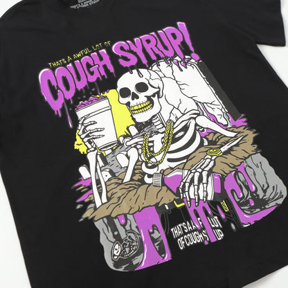 That's A Awful Lot Of Cough Syrup Skeleton Grave Graphic T-Shirt