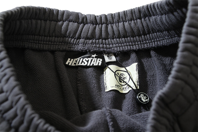 Hellstar Spray Fade Fleece Shorts Grey