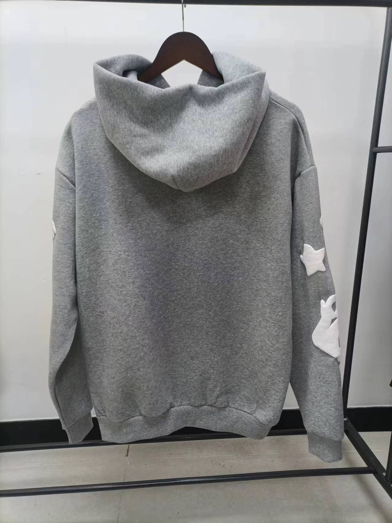 Sp5der Beluga Hoodie Heather Grey Khaki
