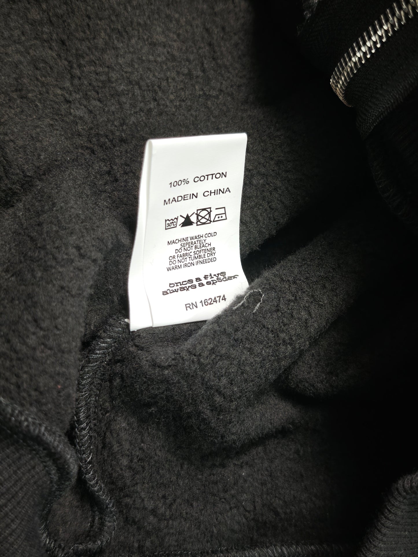Sp5der Punk V2 Zip Up Hoodie Black
