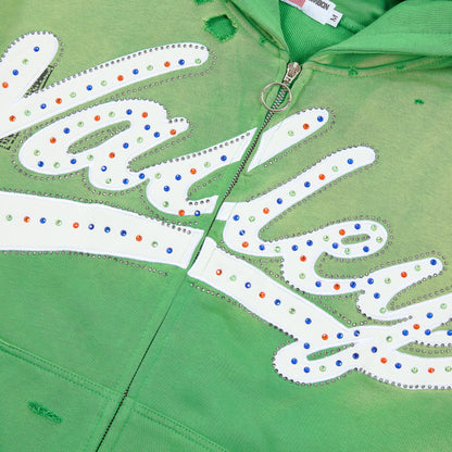 Vale Forever Inferno Zip Up Hoodie Green