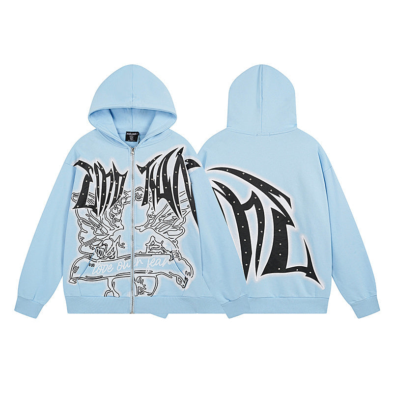 Mixed Emotion "Love Over Fear" Rhinestone Hoodie