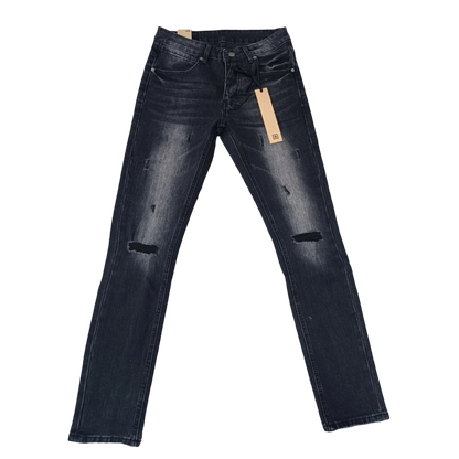Ksubi Chitch Slim Men's Ripped Washed Black Jeans