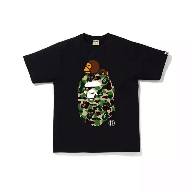 A Bathing Ape BAPE Big Ape Head Camo Logo Tee Black