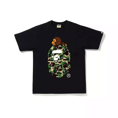A Bathing Ape BAPE Big Ape Head Camo Logo Tee Black