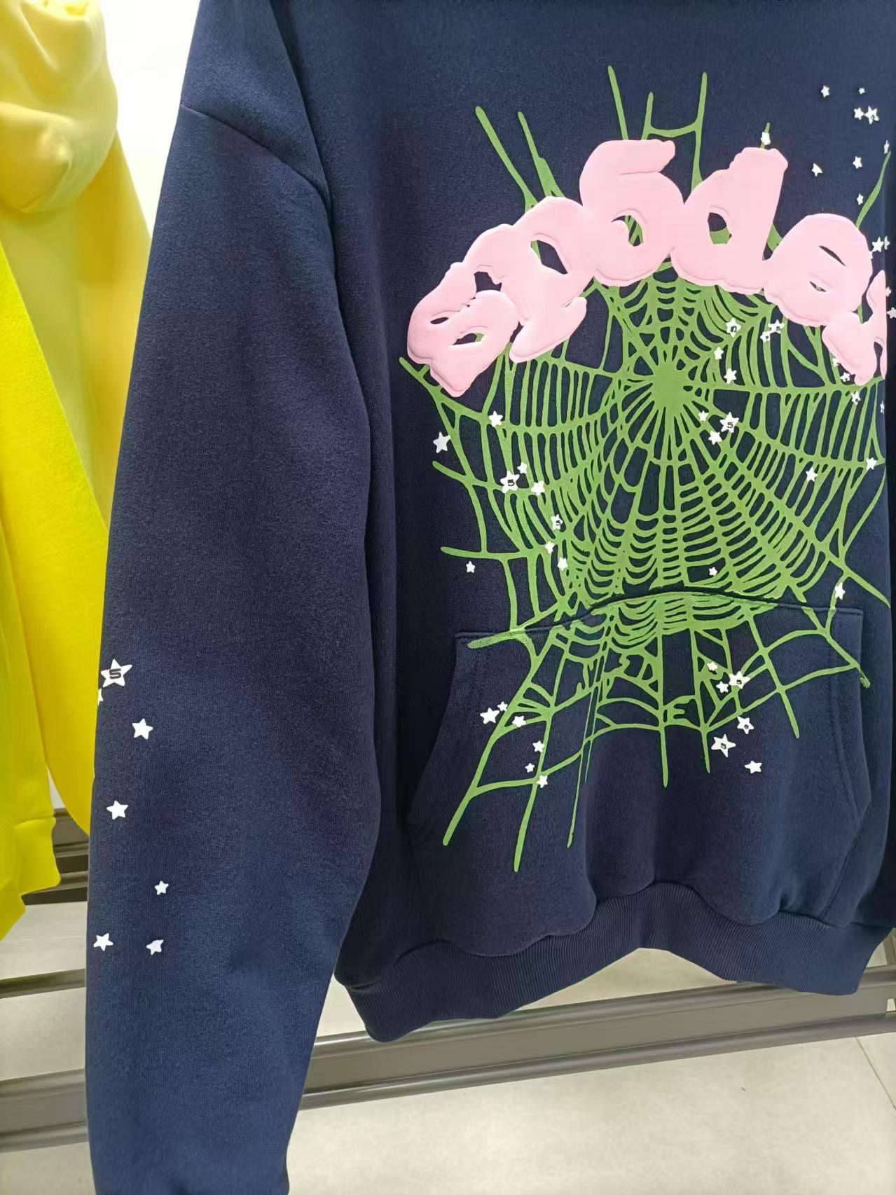 Sp5der OG Web Hoodie Navy
