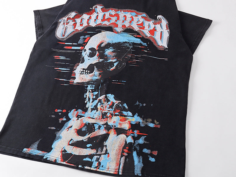 Godspeed Glitchy T-Shirt Washed Black