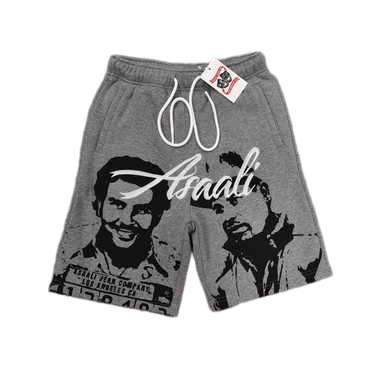 Asaali "Oreo Cartel" Heavy Sherpa Fleece Shorts - Grey