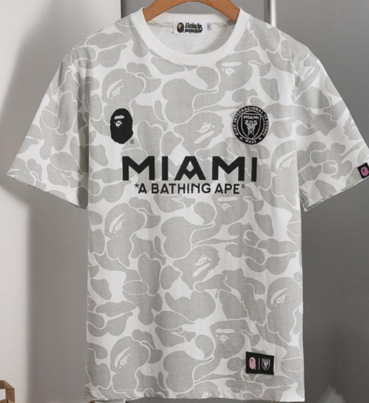 BAPE x Inter Miami CF Camo Tee White